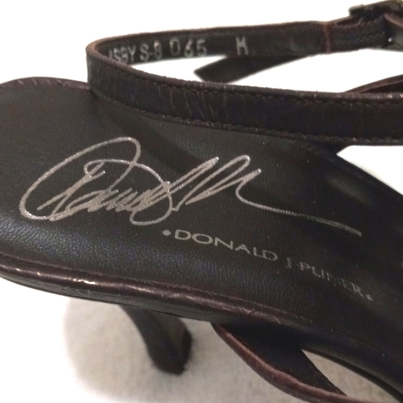 Donald j Pliner Dk Copper/brown 3" heel, Open Style Sandal, Sz 6.5 - Picture 5 of 6